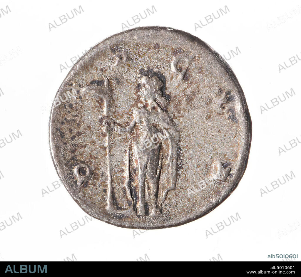 Vz: imperial bust r., IMP TRAIANUS DECIUS AUG, Kz: standing Dacia l. with standard, D-ACIA, coin, antoninian, Trajan Decius, metal, silver, Diam. 21 mm, wt. 4.43 gr, roman 249-251, the Netherlands, unknown, unknown, unknown.