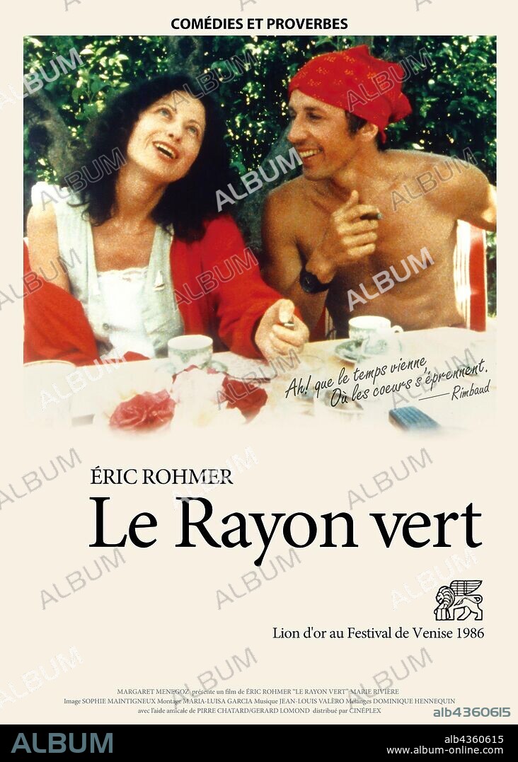Poster de EL RAYO VERDE, 1986 (LE RAYON VERT), dirigida por ERIC ROHMER.