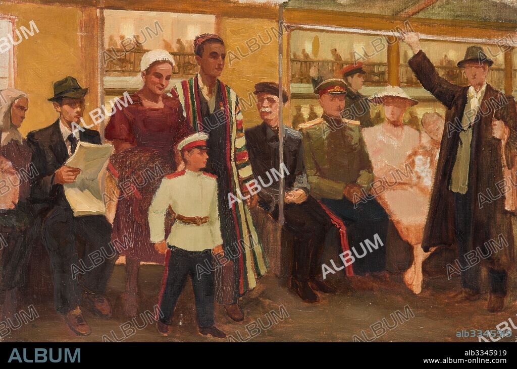 NIKOLAI STEPANOVICH TROSHIN. Subway Car Scene.