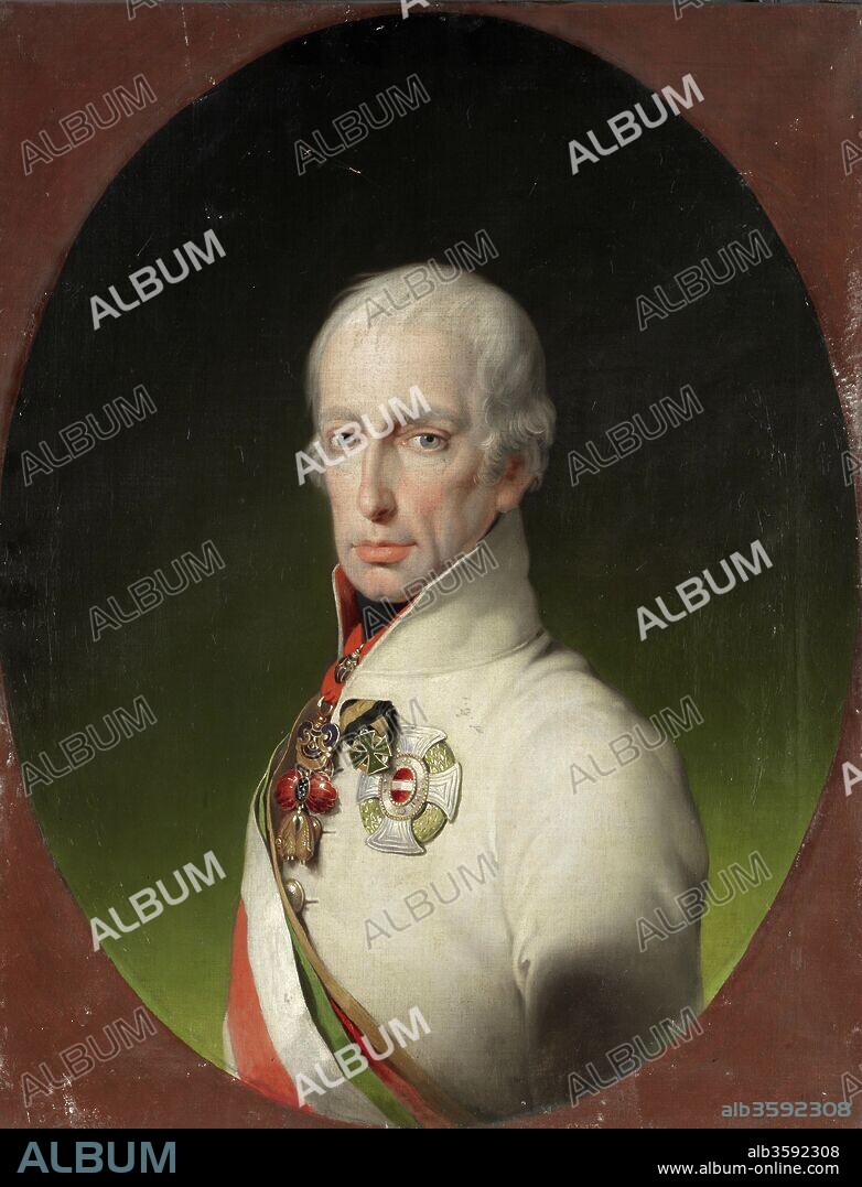 CARL VON SALES. Portrait of Holy Roman Emperor Francis II (1768-1835).