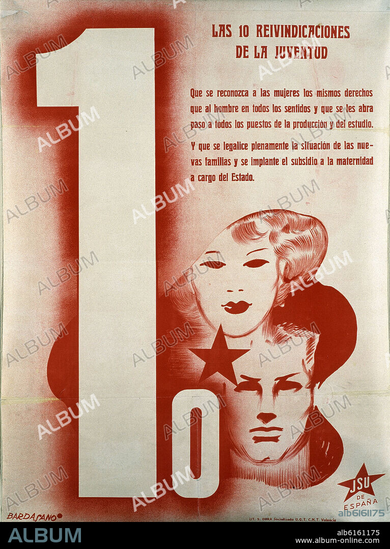 BARDASANO. CARTEL GUERRA CIVIL-10 REIVINDICACIONES.