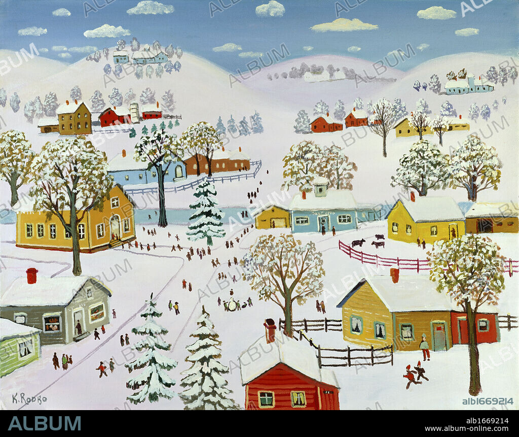 Charm of Winter  1994  Konstantin Rodko (1908-1995/Russian)  Oil on canvas.