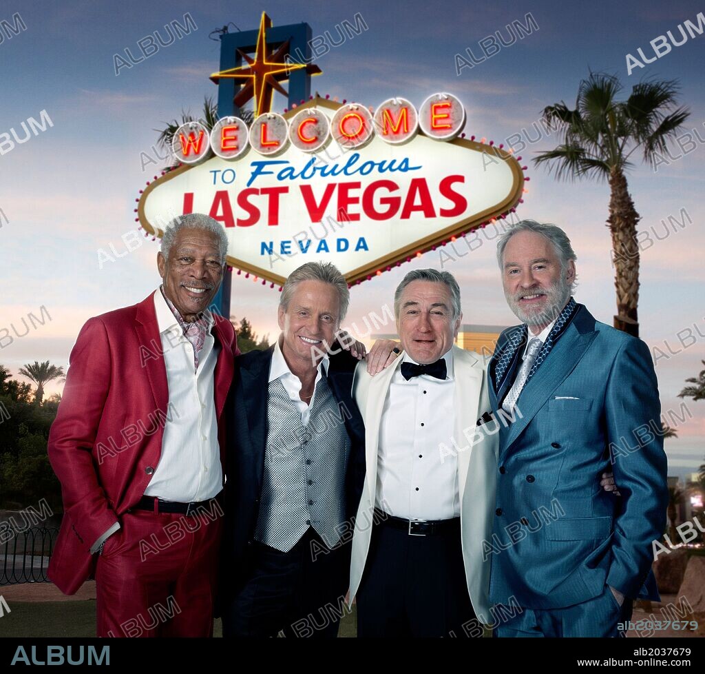 KEVIN KLINE, MICHAEL DOUGLAS, MORGAN FREEMAN and ROBERT DE NIRO in LAST VEGAS, 2013, directed by JON TURTELTAUB. Copyright CBS FILMS.