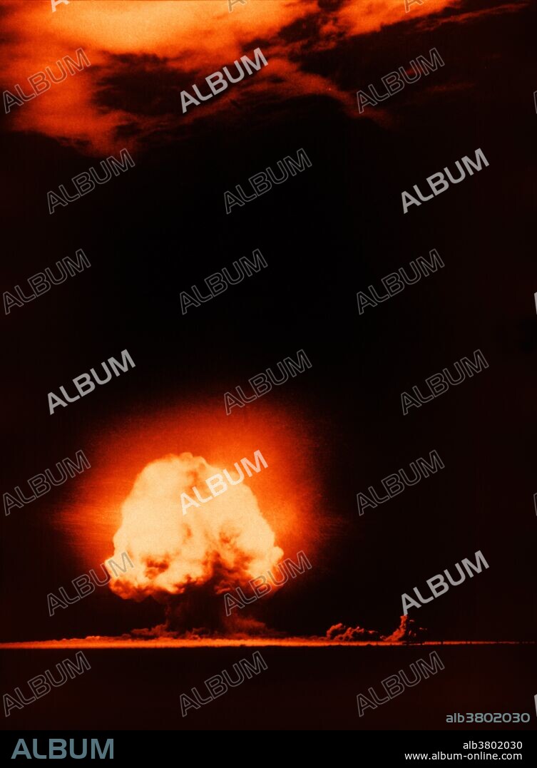 Color enhanced photograph of the Trinity Test. Trinity was the code name of the first detonation of a nuclear device. This test was conducted by the United States Army on July 16, 1945, in the Jornada del Muerto desert about 35 miles southeast of Socorro, New Mexico, at the new White Sands Proving Ground, which incorporated the Alamogordo Bombing and Gunnery Range. The date of the test is usually considered to be the beginning of the Atomic Age. Trinity was a test of an implosion-design plutonium device. The weapon's informal nickname was "The Gadget". Using the same conceptual design, the Fat Man device was detonated over Nagasaki, Japan, on August 9, 1945. The Trinity detonation produced the explosive power of about 20 kilotons of TNT.