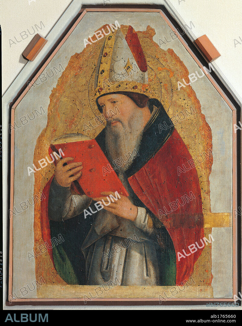 St. Augustine, by Antonello di Antonio known as Antonello da Messina, 15th Century, 1472-1473 about, panel transferred to canvas, cm 46,5 x 35,5. Italy, Sicily, Palermo, Palazzo Abatellis - Sicilian Regional Art Gallery, inv.51. Authorization required for non editorial use.