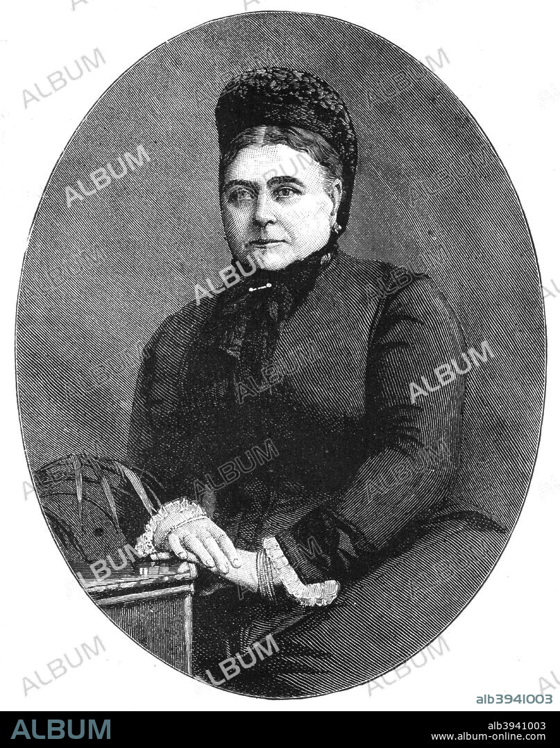 Princess Mary Adelaide, Duchess of Teck (1833-1897). The mother of Queen Mary of Teck. Engraving from a photograph. Illustration from The Life & Times of Queen Victoria, by Robert Wilson, Vol III.