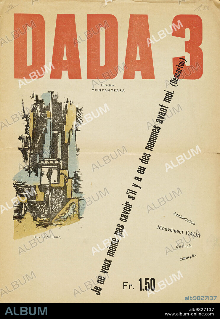 MARCEL JANCO. Cover of Dada 3.