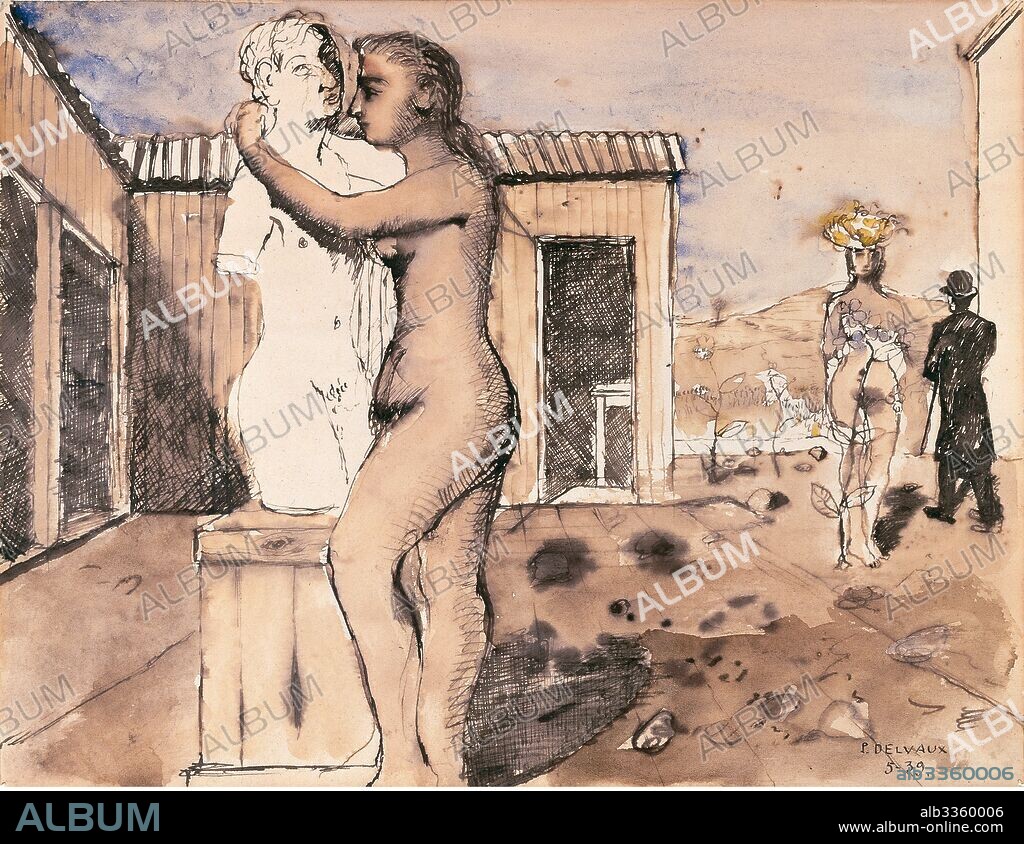 PAUL DELVAUX. Pygmalion (Study).