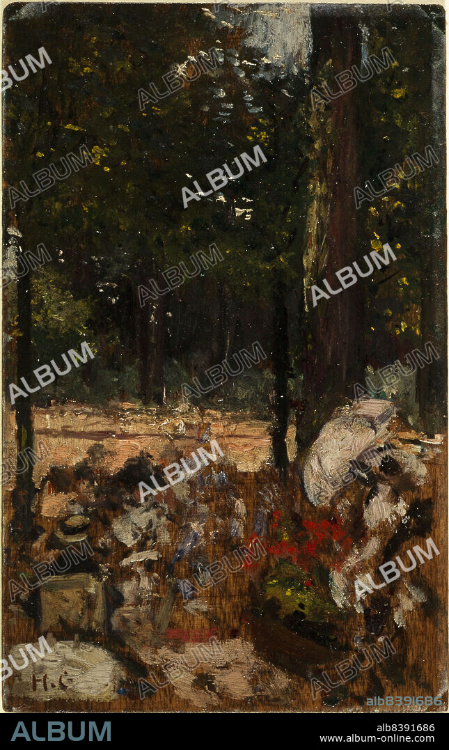 HENRI GERVEX. Étude pour le Cercle de l'île de Puteaux, c1907.