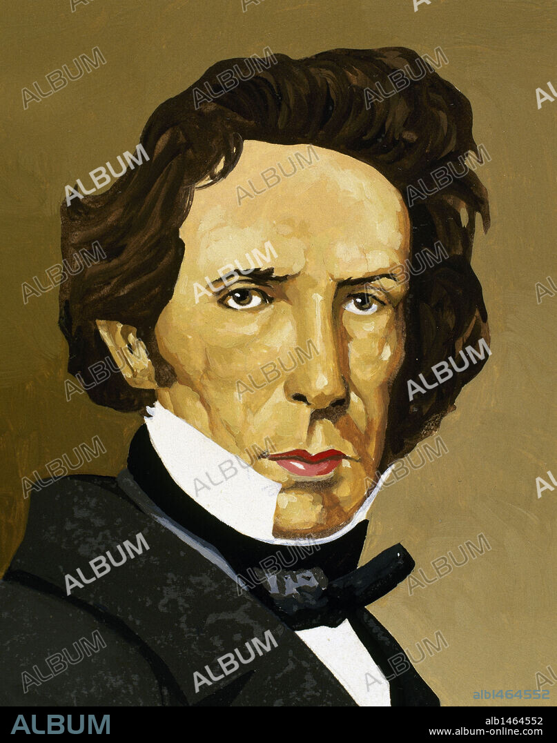 WÖHLER, Friedrich (Eschersheim,1800-Gotinga,1882) Químico alemán. Dibujo a color.