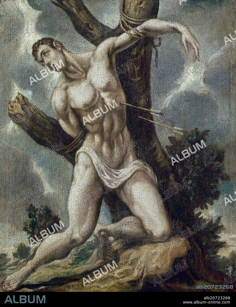 EL GRECO (school). MARTYRDOM OF SAN SEBASTIAN - XVI/XVII CENTURY - SPANISH MANNERISM.