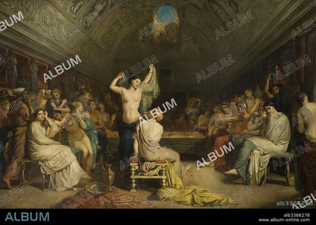 THEODORE CHASSERIAU. Tepidarium, "the room where the women of Pompeii came to rest and dry themselves after bathing".