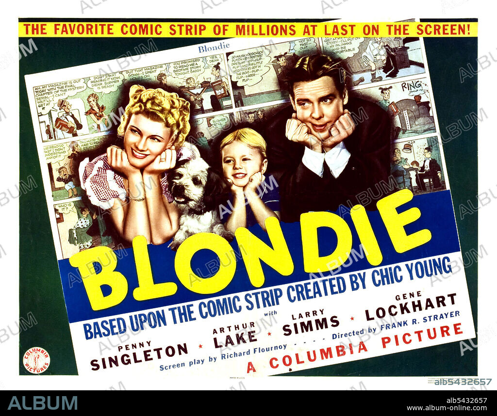 PENNY SINGLETON in BLONDIE, 1938, directed by FRANK R. STRAYER. Copyright COLUMBIA PICTURES.