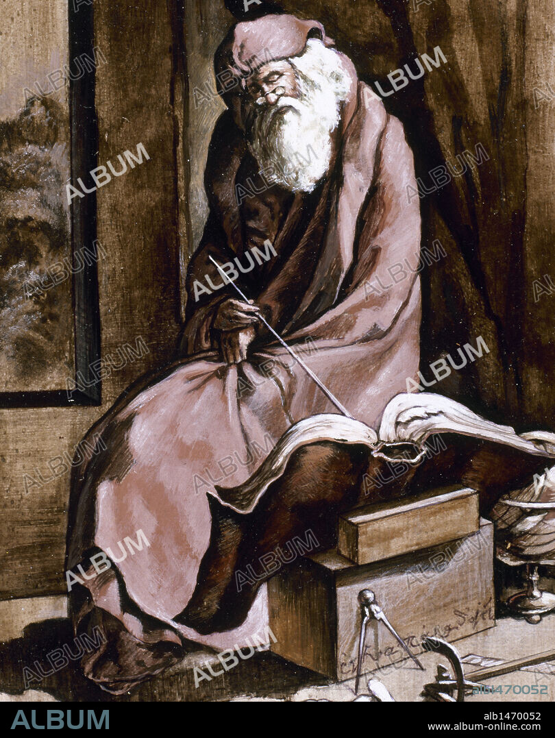 ANAXIMENES (h.610-547 a.C.). Filósofo griego de la escuela jónica, uno de los primeros en situar el origen del universo en un principio que llamó lo infinito.