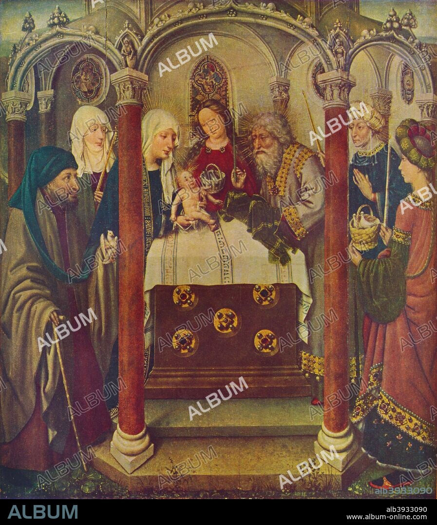 'The Presentation of Christ in the Temple', 15th century. A 15th century alterpiece housed in the Musée du Petit-Palais, Paris. From The Studio Volume 121. [The Studio Ltd, London & New York, 1941].