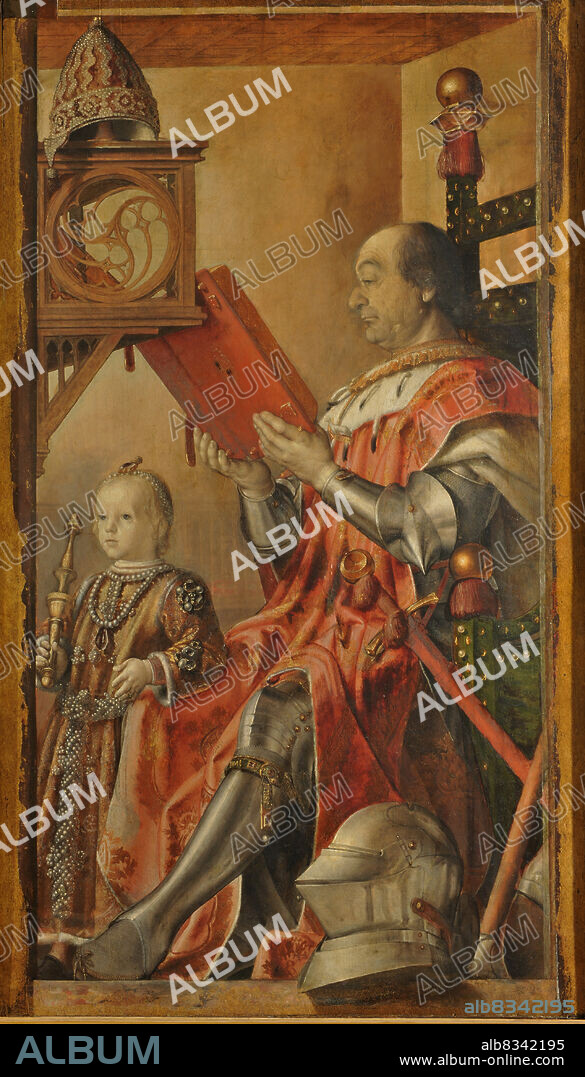 PEDRO BERRUGUETE. Portrait of Federico da Montefeltro with His Son Guidobaldo.
