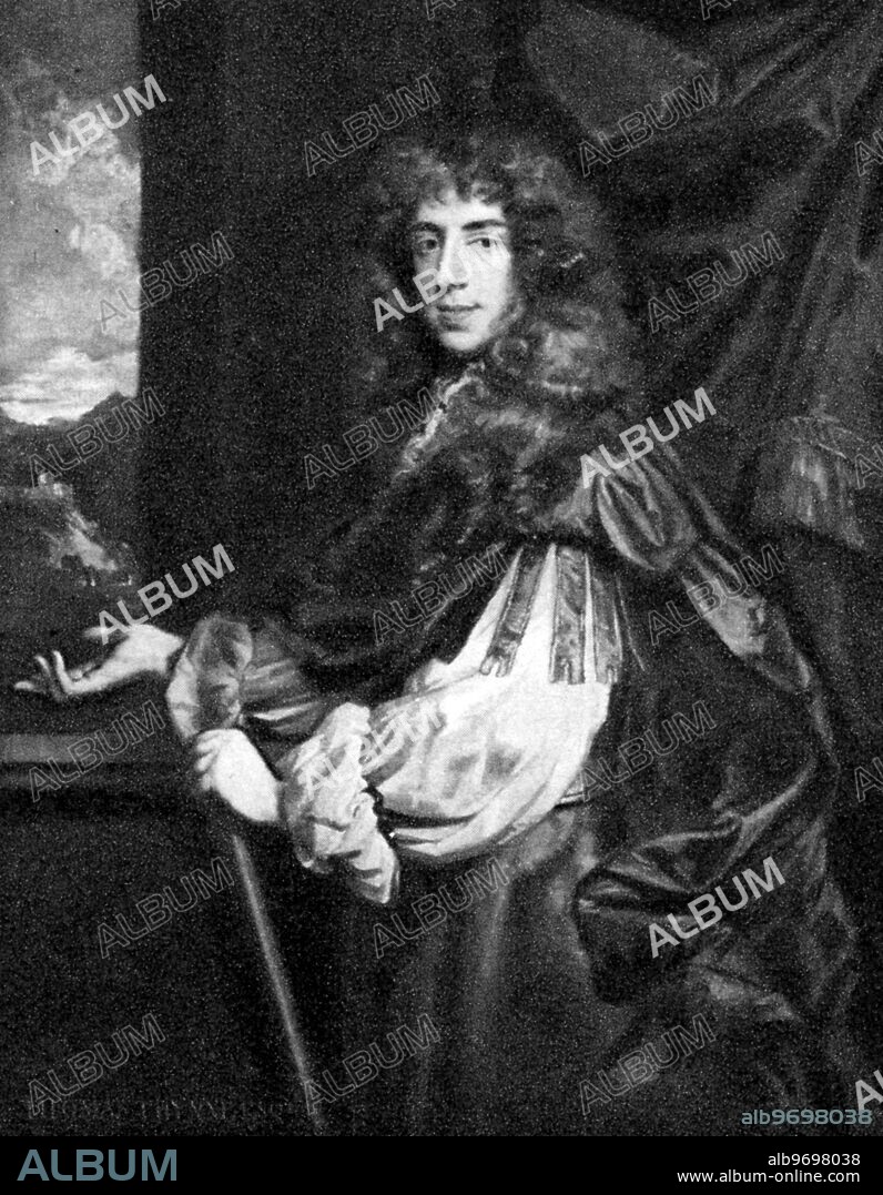 Thomas Thynne Esq - "Tom of Ten Thousand" Murdered 1682 - Painting by Sir Peter Lely. Thomas Thynne, 1st Viscount Weymouth (1640 - 28 July 1714) was descended from Sir John Thynne of Longleat House and lived at Drayton Basset, near Tamworth. He was created Baron Thynne in 1680 and Viscount Weymouth in 1682. He had three sons all of whom predeceased him. He was High Steward of Tamworth from 1679 and also from 1679 until his death High Steward of the Royal Town of Sutton Coldfield. ©TopFoto.
