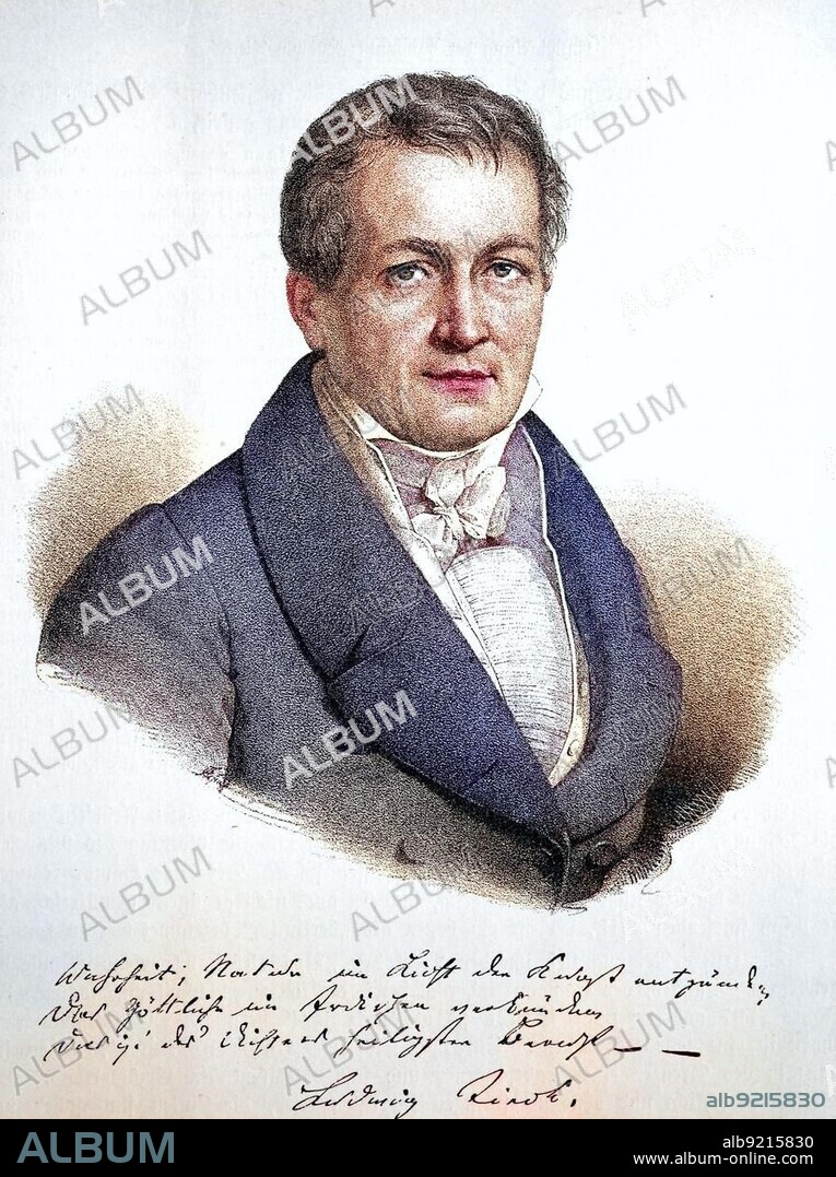 Johann Ludwig Tieck, 31 May 1773, 28 red shiner (1853), often just Ludwig Tieck, was a German Romantic poet, writer, editor and translator. He also published under the pseudonyms Peter Lebrecht and Gottlieb Färber, digital reproduction of an original from the 19th century, original date unknown