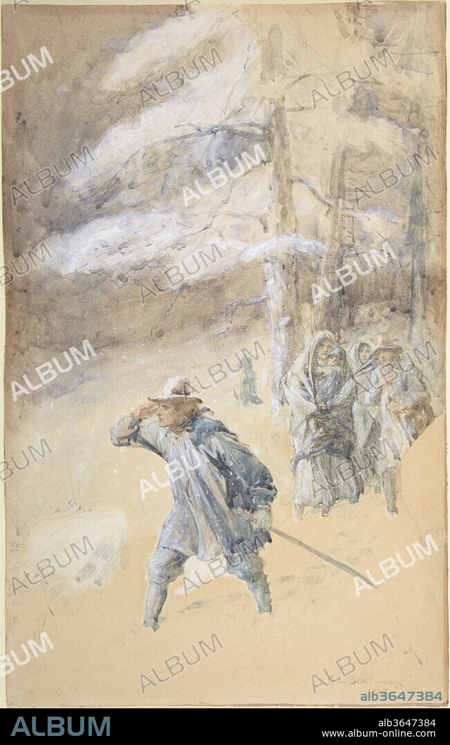 Illustration for "Little Peter: A Christmas Morality for Children of Any Age". Artist: Charles Edmund Brock (British, London 1870-1938 Cambridge). Author: Lucas Malet [pseudonym for Mary St. Leger Kingsley] (British, 1852-1931). Dimensions: sheet: 11 5/8 x 7 1/4 in. (29.5 x 18.4 cm). Date: 1908.
