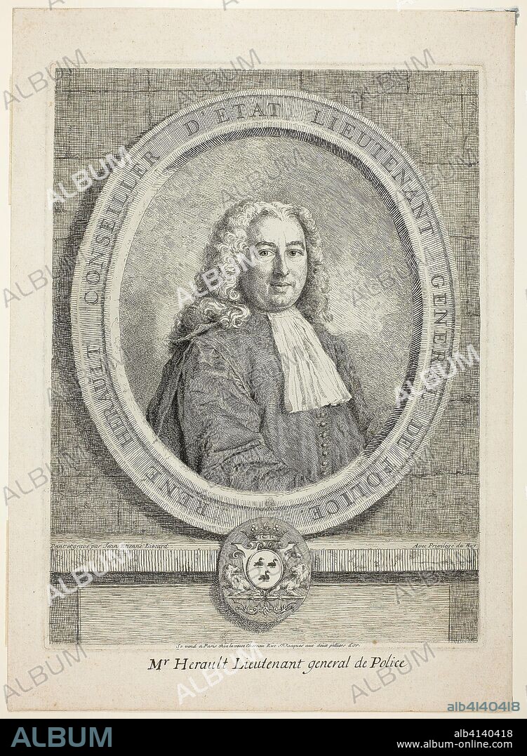 JEAN ÉTIENNE LIOTARD. René Hérault. Jean Etienne Liotard; French, 1702-1789. Date: 1731. Dimensions: 375 × 280 mm (plate); 450 × 322 mm (sheet). Etching with engraving on laid paper. Origin: France.