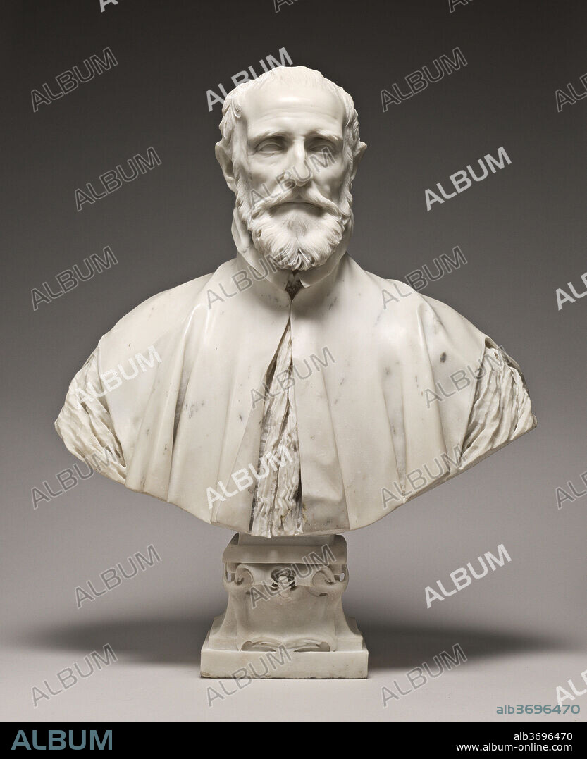 GIAN LORENZO BERNINI. Monsignor Francesco Barberini. Dated: c. 1623. Dimensions: overall with base: 80.01 x 65.88 x 25.72 cm (31 1/2 x 25 15/16 x 10 1/8 in.)  overall without base: 60.96 x 65.88 x 25.72 cm (24 x 25 15/16 x 10 1/8 in.)  base: 19.05 x 21.27 x 18.42 cm (7 1/2 x 8 3/8 x 7 1/4 in.). Medium: marble.