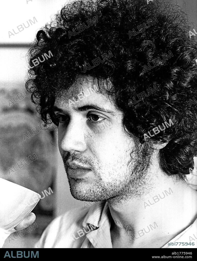 Portrait of Lucio Battisti. Portrait of the Italian musician and singer-songwriter Lucio Battisti. Milan, 1970.