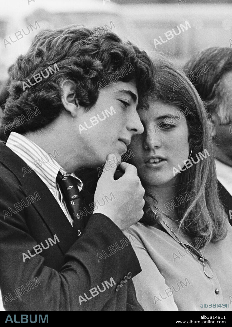 Caroline and John F. Kennedy Jr., photographed during the ground-breaking ceremony for the JFK Presidential Library; 1977.
