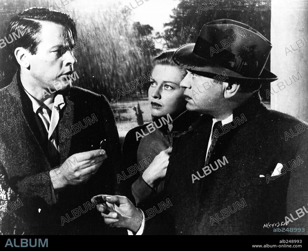 EDWARD G. ROBINSON, KEVIN McCARTHY and VIRGINIA CHRISTINE in NIGHTMARE, 1956, directed by MAXWELL SHANE. Copyright UNITED ARTISTS.