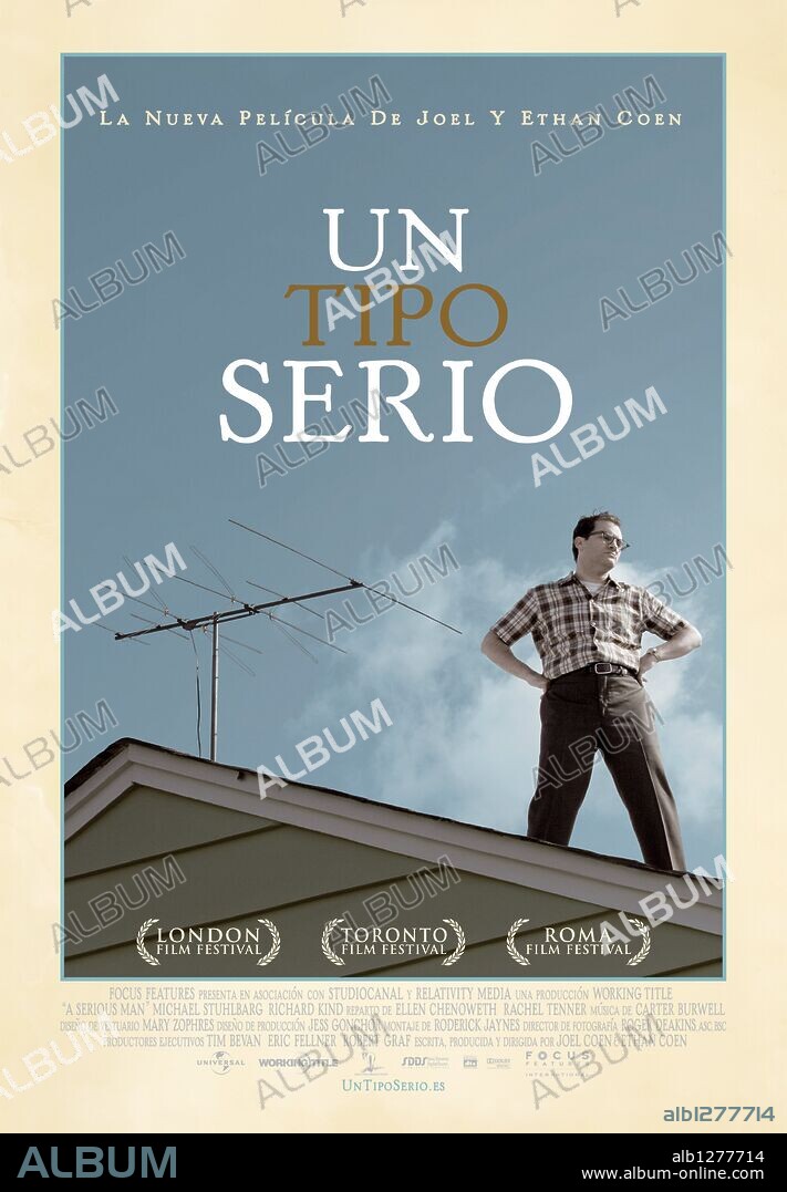 Poster de UN TIPO SERIO, 2009 (A SERIOUS MAN), dirigida por ETHAN COEN y JOEL COEN. Copyright STUDIO CANAL.