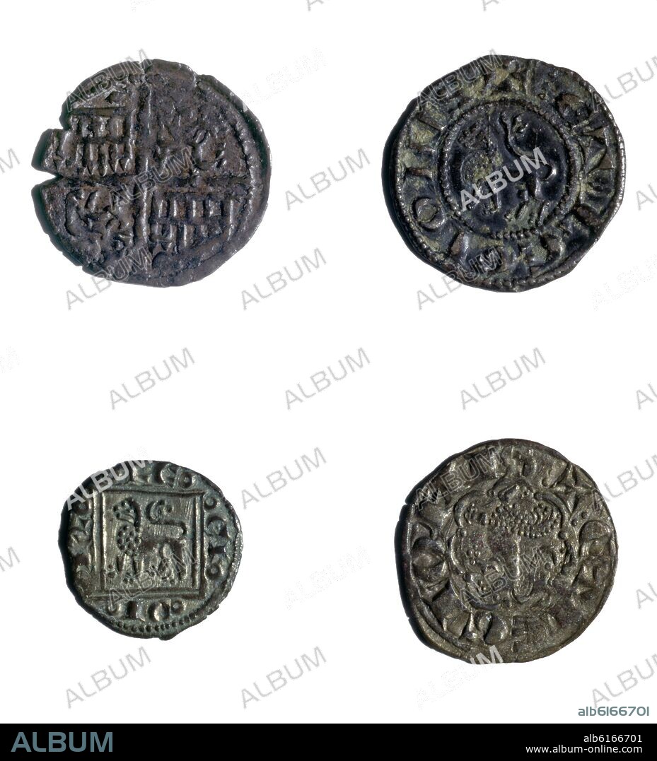 MONEDA EPOCA ALFONSO X-1 DINERO-OBOLO-1 DINERO NOVEN -PEPION-AÑO 1221-1284.