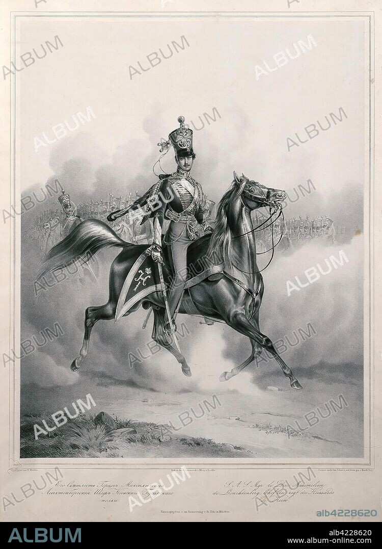 FRIEDRICH HOHE and DIETRICH MONTEN. 'Maximilian of Leuchtenberg'. France, 19th century. Dimensions: 66,3x51,1 cm.