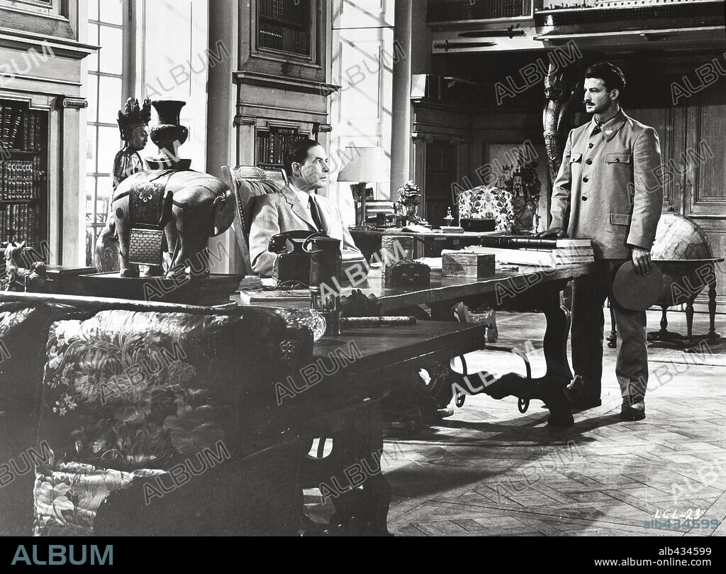 ERNO CRISA and LEO GENN in LADY CHATTERLEY'S LOVER, 1955 (L' AMANT DE LADY CHATTERLEY), directed by MARC ALLEGRET. Copyright ORSAY FILMS/REGIE DU FILM.