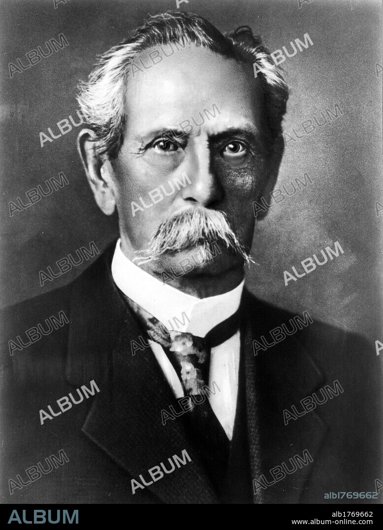 Portrait of Karl Benz. Portrait of the German engineer Karl Benz. 1920s.
