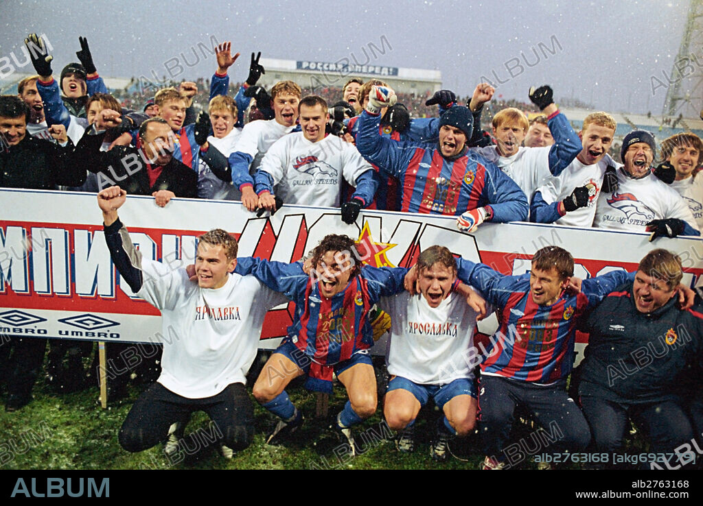 CSKA Moscow beat Rotor Volgograd 3-0 and took the first place at the Russian Football Championship for the first time.