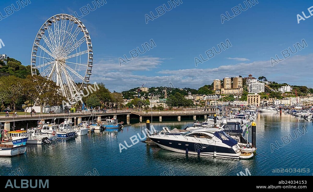 Torquay, Torbay, England, UK, June 04, 2019: The Torquay Marina, seen from Princess Pier