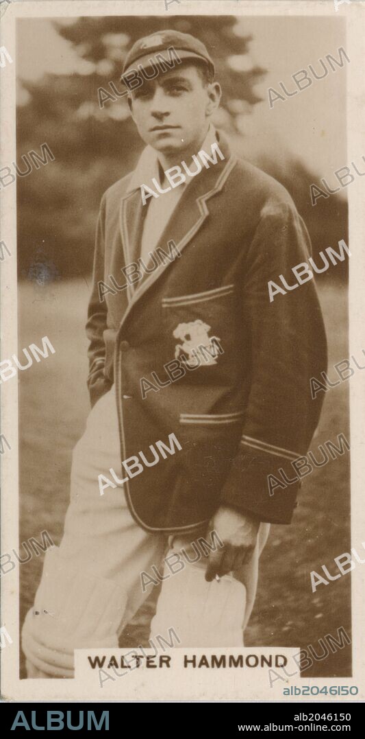 Walter Reginald "Wally" Hammond (19 June 1903 - 1 July 1965) was an English Test cricketer who played for Gloucestershire in a career that lasted from 1920 to 1951, Beginning his career as a professional, he later became an amateur and was appointed captain of England, Primarily a middle-order batsman, Wisden Cricketers' Almanack described him in his obituary as one of the four best batsmen in the history of cricket, He was considered to be the best English batsman of the 1930s by commentators and those with whom he played, they also said that he was one of the best slip fielders ever.