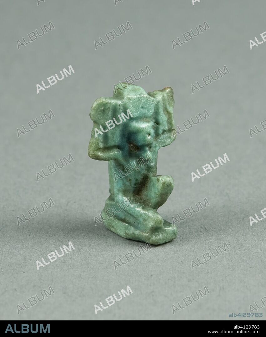 ANCIENT EGYPTIAN. Amulet of the God Shu. Egyptian. Date: 1070 BC-656 BC. Dimensions: 2 × 1.5 × 1.25 cm (3/4 × 9/16 × 1/2 in.). Faience. Origin: Egypt.