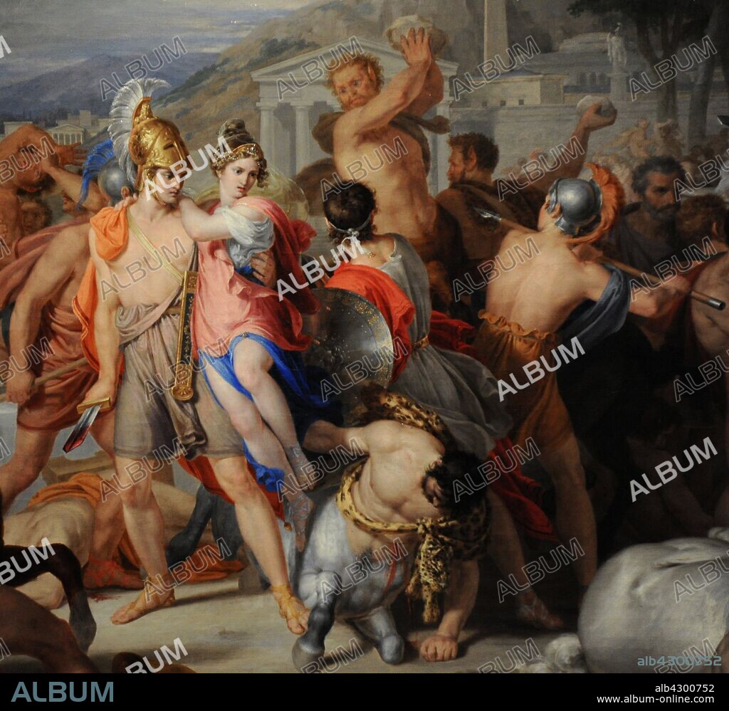 Rafael Tegeo (1798-1856). Spanish painter. Combat of lapiths and centaurs. Oil on canvas, 1835. Detail. Private collection.