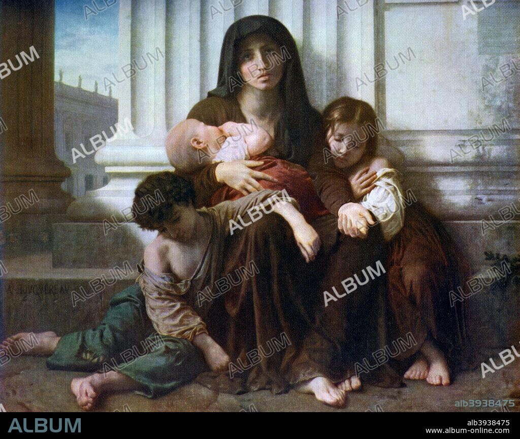 'Charity or The Indigent Family', 1865, (1912). A colour print from Famous Paintings, with an introduction by Gilbert Chesterton, Cassell and Company, (London, New York, Toronto, 1912).