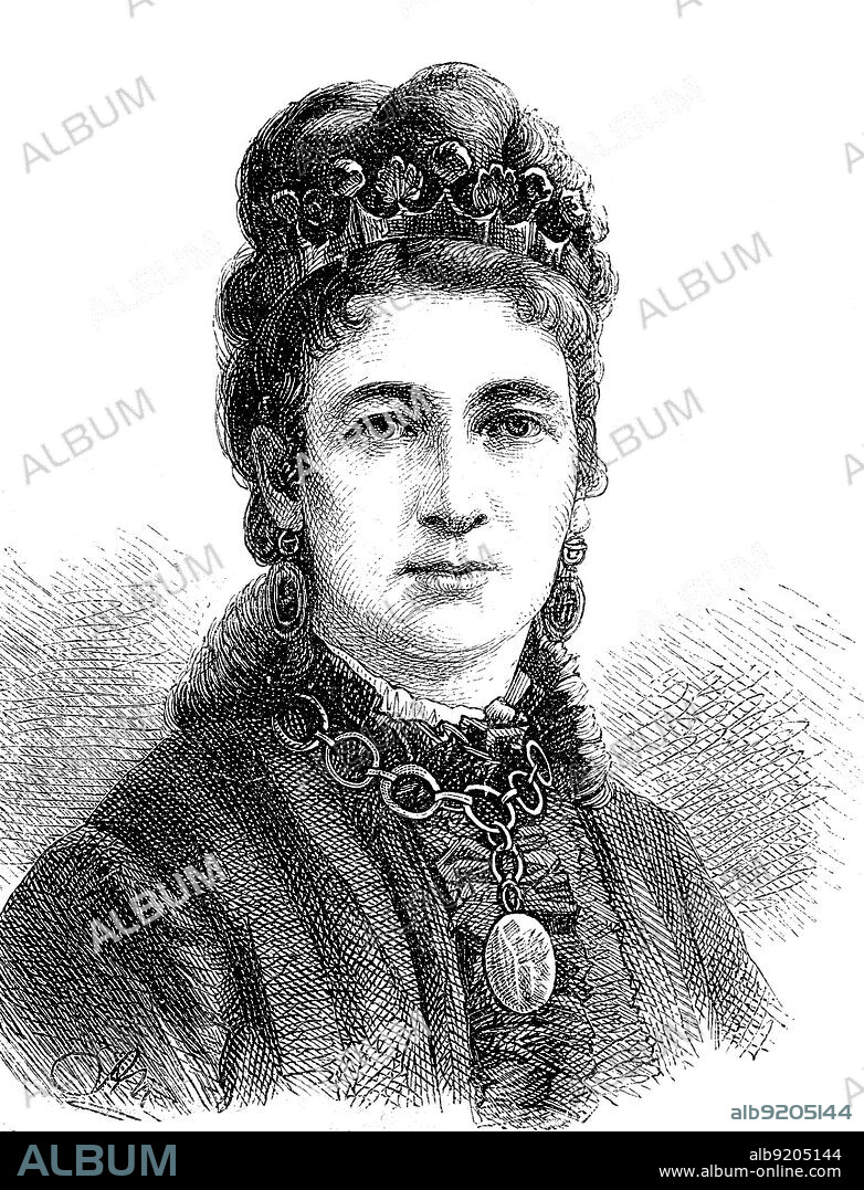 Elisabeth Charlotte Wolter, verheiratete Gräfin OSullivan-Wolter, 1. März 1834 bis 14. Juni 1897, deutsche Schauspielerin, Historisch, historical, digital improved reproduction of an original from the 19th century / digital restaurierte Reproduktion einer Originalvorlage aus dem 19. Jahrhundert, genaues Originaldatum nicht bekannt.