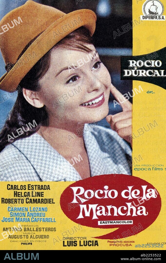 CARTEL DE LA PELICULA DE " ROCIO DE LA MANCHA". DIRECTOR , LUIS LUCIA. ROCIO DURCAL.
