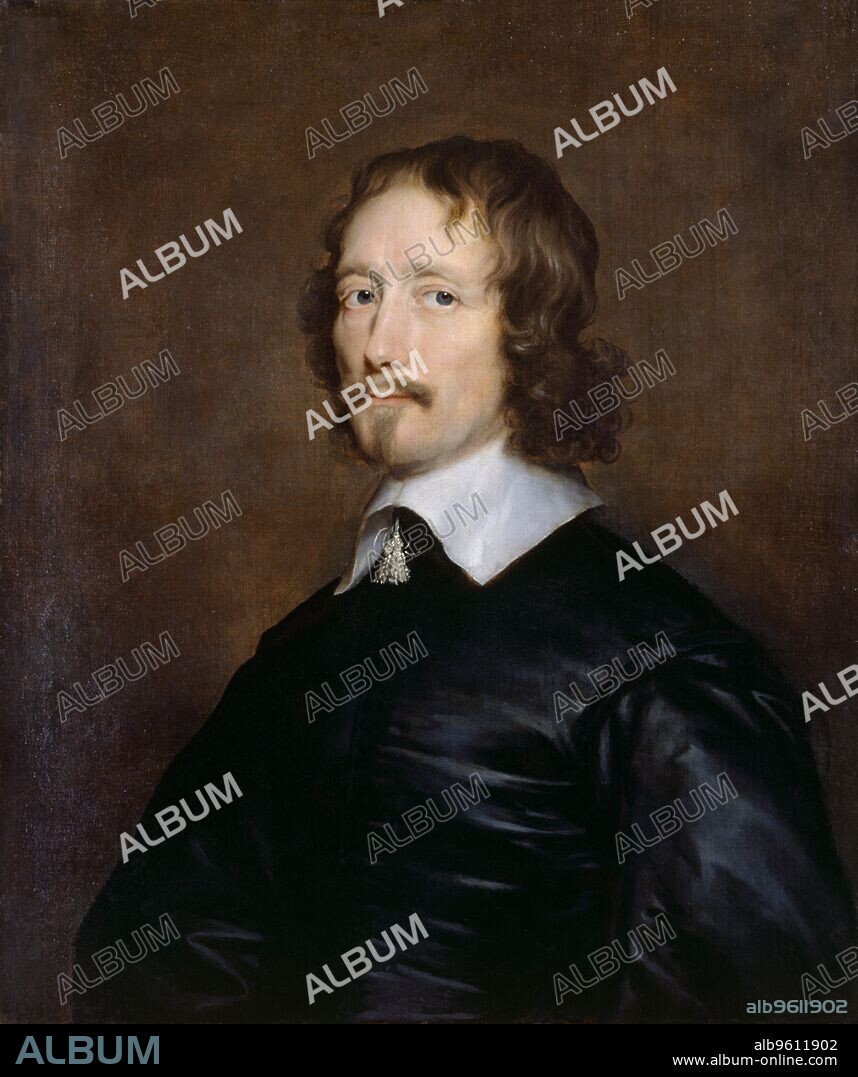 WILLIAM DOBSON. Portrait of John Hampden, English politician and MP, mid 17th century. Hampden (1594-1643) was an English Parliamentary leader who opposed King Charles I over ship money, an episode in the controversies that ultimately led to the English Civil Wars. He was fatally wounded fighting on the Parliamentarian side in a skirmish at Chalgrove Field in Oxfordshire on 18 June 1643. Painting in Kenwood House, London, from the Suffolk Collection, London.