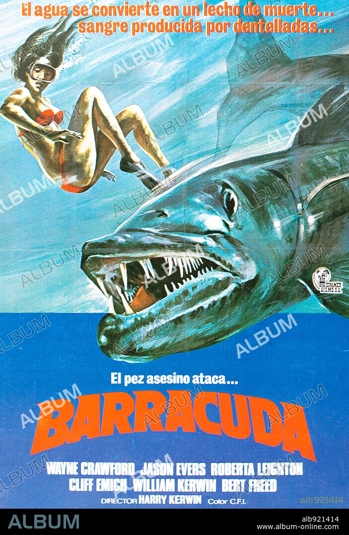 Poster of BARRACUDA, 1978, directed by HARRY KERWIN and WAYNE CRAWFORD. Copyright REPUBLIC PICTURES.