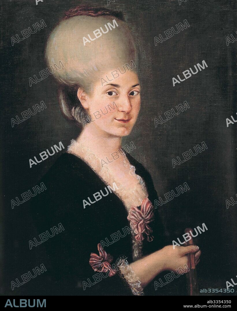 ANONIMO. Maria Anna (Nannerl) Mozart (1751-1829), sister of Wolfgang Amadeus Mozart.
