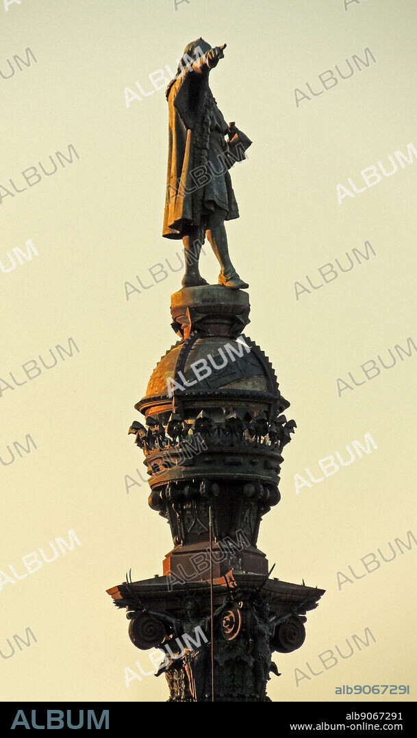 The Columbus Monument is a 60 m (197 ft) tall monument to Christopher Columbus at the lower end of La Rambla, Barcelona, Catalonia, Spain. It was constructed for the Exposición Universal de Barcelona (1888) in honour to Columbus first voyage to the Americas.