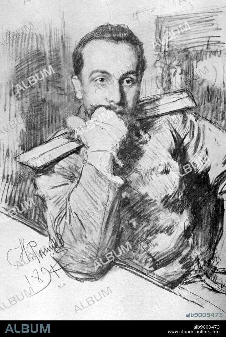 Portrait of A.V. Zhirkevich by Ilya Repin 1891. Ilya Yefimovich Repin (1844 - 1930) was a leading Russian painter and sculptor of the Peredvizhniki artistic school.