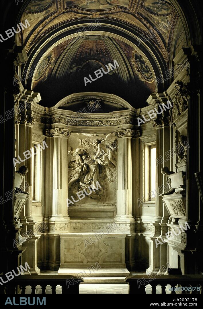 Gian Lorenzo Bernini / 'The Raimondi Chapel in S. Pietro in Montorio. Assumption of St. Francis'.