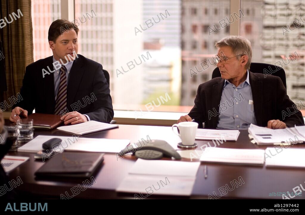 BRENDAN FRASER and HARRISON FORD in EXTRAORDINARY MEASURES, 2010, directed by TOM VAUGHAN. Copyright CBS FILMS/DOUBLE FEATURE FILMS.
