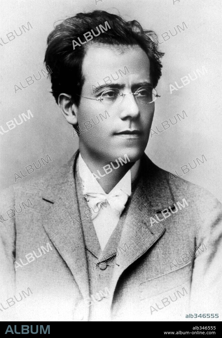 Austrian composer Gustav Mahler. Portrait, 1898.