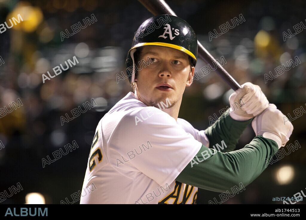 CHRIS PRATT en MONEYBALL: ROMPIENDO LAS REGLAS, 2011 (MONEYBALL), dirigida por BENNETT MILLER. Copyright COLUMBIA PICTURES.